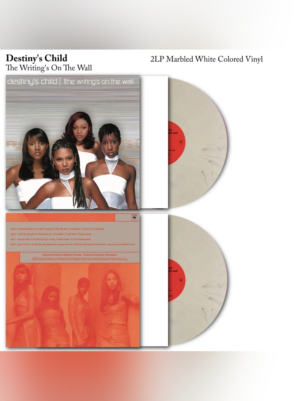 Destiny's Child 'The Writing's On The Wall' 2LP Marbled White Vinyl